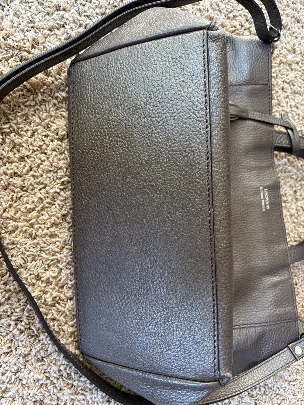 Loxwood Le Cabas Parisien Brown/Kaki Leather Tote with Tassel